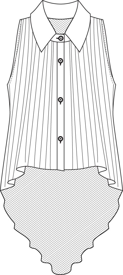 481x1069 Flat Fashion Sketch Top Fashionillustrationtutorials - Top Sketches