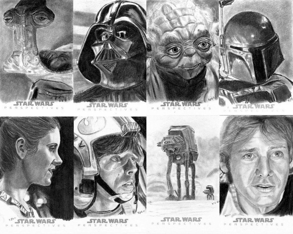 999x799 Topps Sketch Cards Group 6 By Khinson Star Wars - Topps Sketch Cards