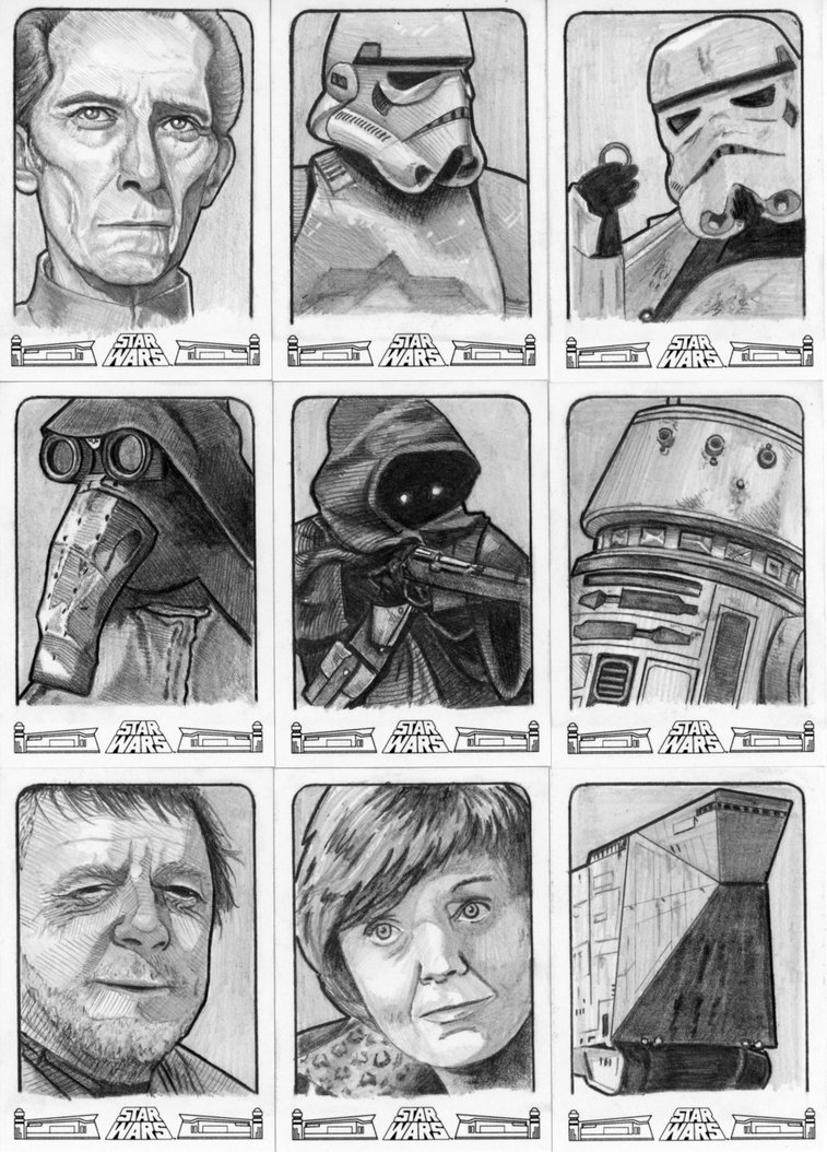 757x1054 Topps Star Wars 40th Anniversary Sketch Cards By Geekincognito On - Topps Sketch Cards