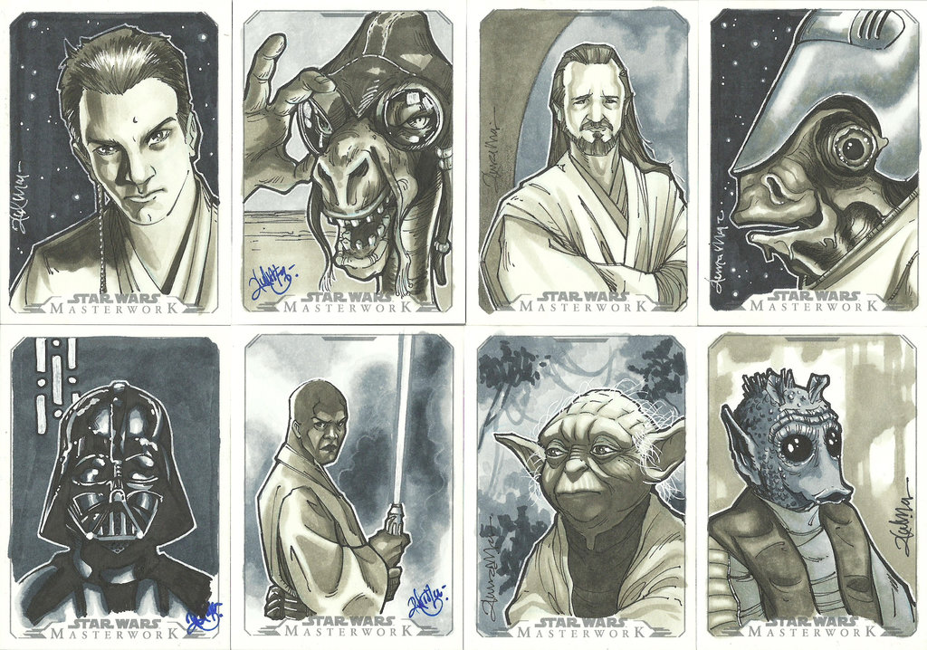 1024x718 Topps Star Wars Masterwork Sketch Cards 1 By Wishker - Topps Sketch Cards