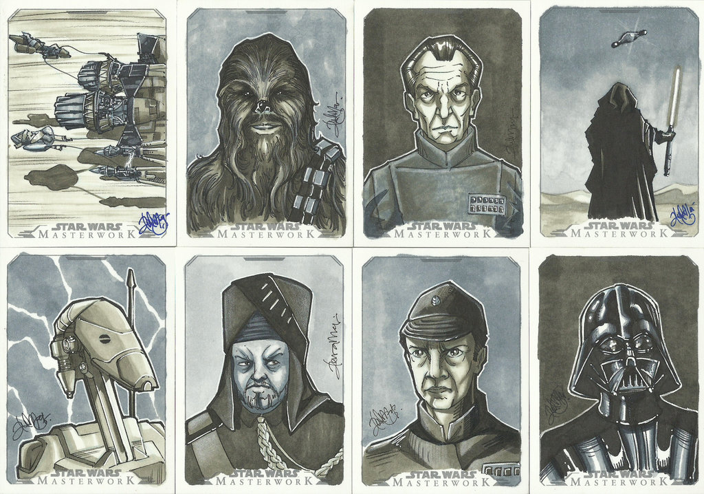 1024x718 Topps Star Wars Masterwork Sketch Cards 3 By Wishker - Topps Sketch Cards