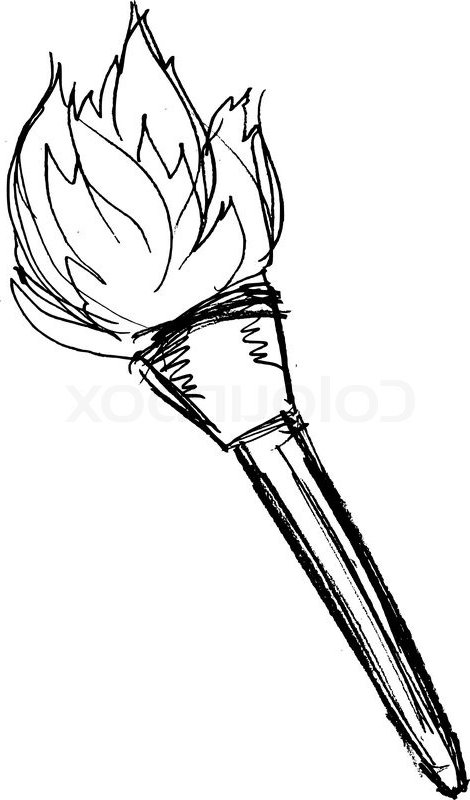 470x800 Drawn Torch Sketch 3466262 - Torch Sketch