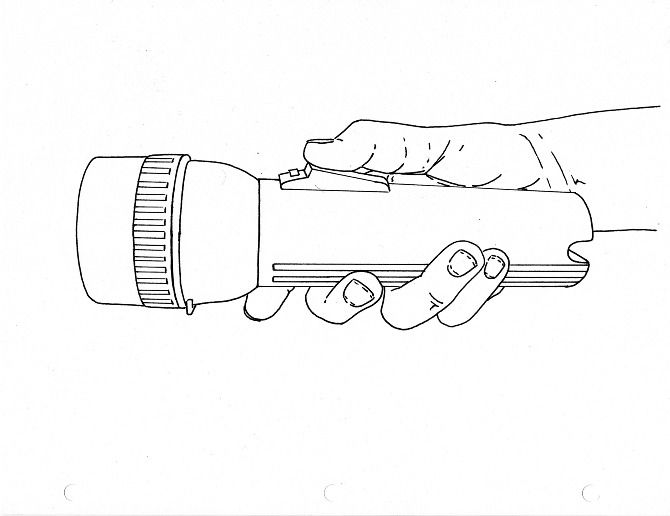 670x516 Drawn Torch Flashlight - Torch Sketch