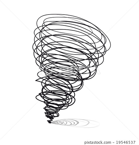 450x468 Vector Hand Drawn Illustrations. Cyclone Tornado - Tornado Sketch
