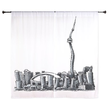 460x460 Toronto Skyline Curtains - Toronto Skyline Sketch