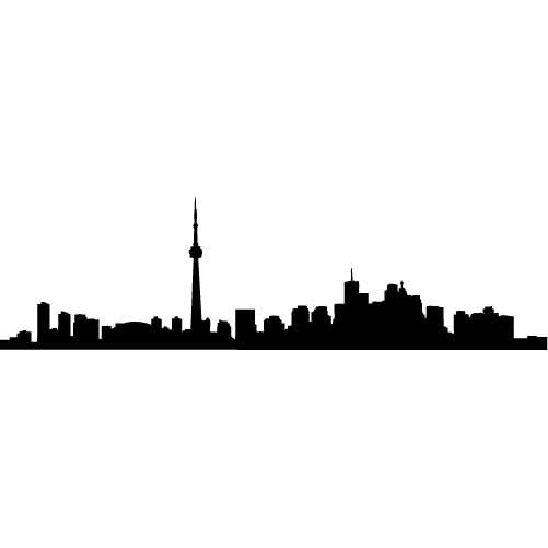 501x501 Toronto Skyline Silhouette Large Vinyl Wall Decal By Wallstickz - Toronto Skyline Sketch