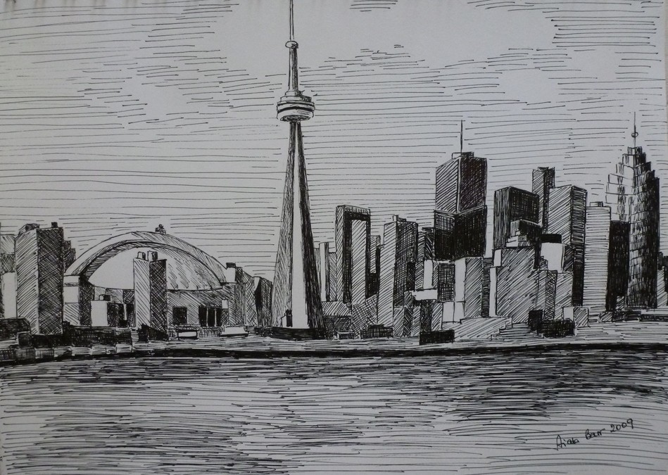 Toronto Skyline Sketch at Explore collection of