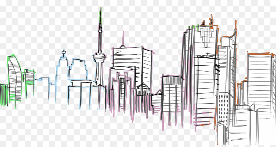900x480 Drawing Urban Sketchers Skyline Sketch - Toronto Skyline Sketch