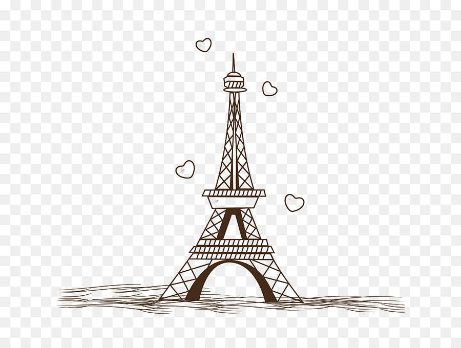900x680 Eiffel Tower Drawing Illustration - Torre Eiffel Sketch