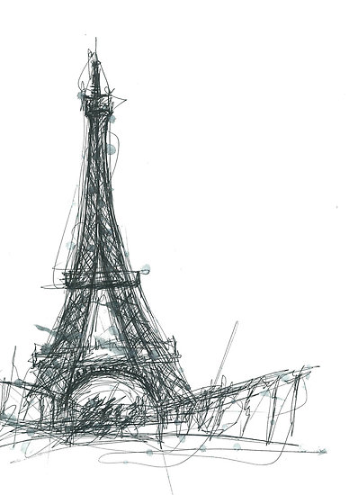 398x550 Images And Places, Pictures And Info Eiffel Tower Sketch - Torre Eiffel Sketch