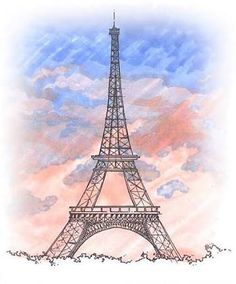 236x284 Resultado De Imagen Para Pinturas Sobre Torre Eiffel Servilletas - Torre Eiffel Sketch
