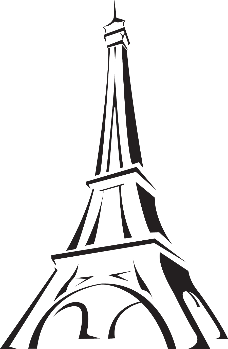 900x1375 Simple Eiffel Tower Sketch 117 Bkb1358 Vinil Hogar Torre Eiffel - Torre Eiffel Sketch
