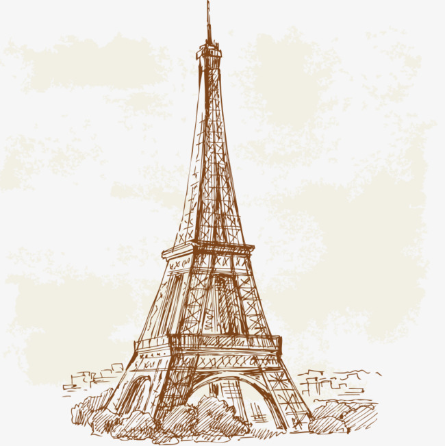 650x651 Sketch Of The Paris Tower, Paris Clipart, Sketch, Eiffel Tower Png - Torre Eiffel Sketch