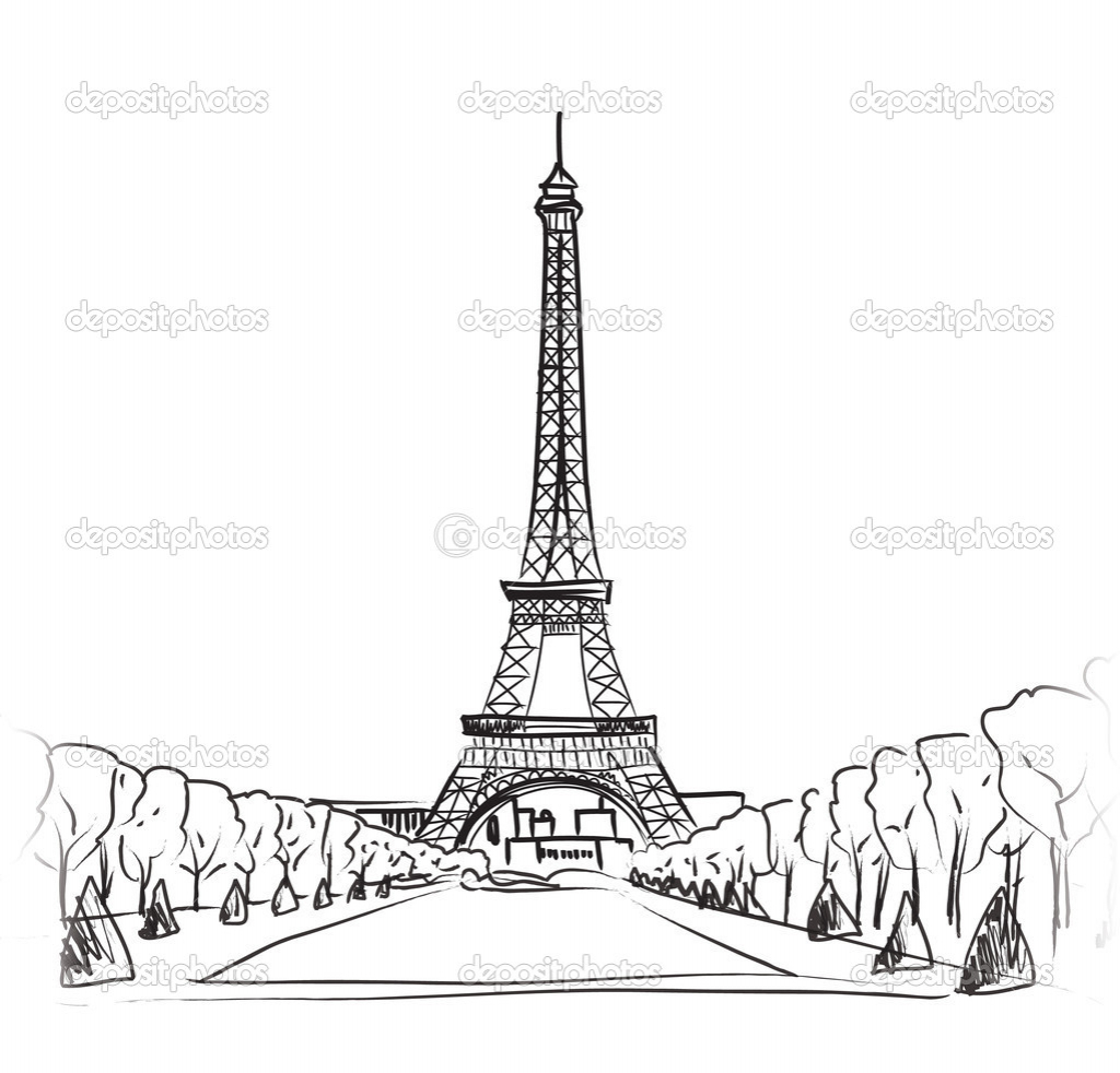Torre Eiffel Sketch At Paintingvalley Com Explore Collection Of