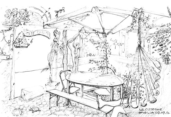 550x376 Sketch Of The Terrace, With Tortoise! - Tortoise Sketch