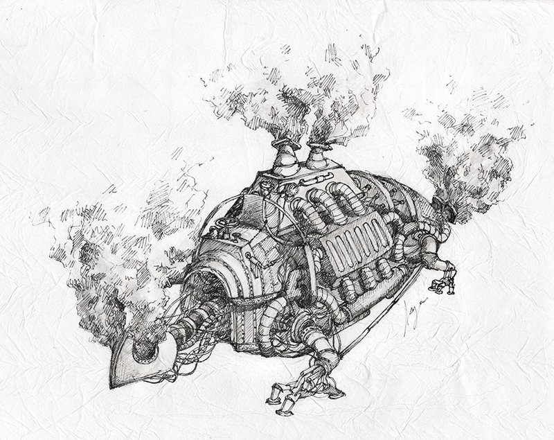 800x635 Tortoise Locomotive - Tortoise Sketch