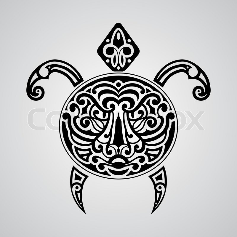 800x800 Vector Tortoise With Tiger Face On Its Shell, Tattoo Sketch - Tortoise Sketch