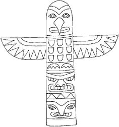 Totem Pole Sketch at PaintingValley.com | Explore collection of Totem ...