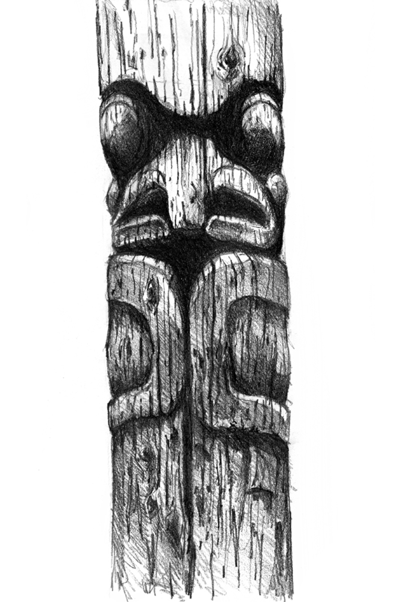Деревянный идол арт