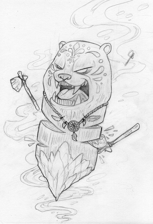 600x876 Totem Sketch By Lauranc - Totem Sketch