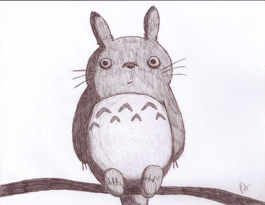900x698 Totoro Sketch By Teamwerepire - Totoro Sketch