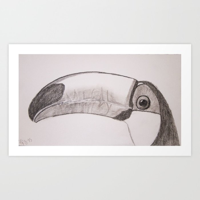 700x700 Toucan Sketch Art Print By Wildandwanderfulart Society6 - Toucan Sketch