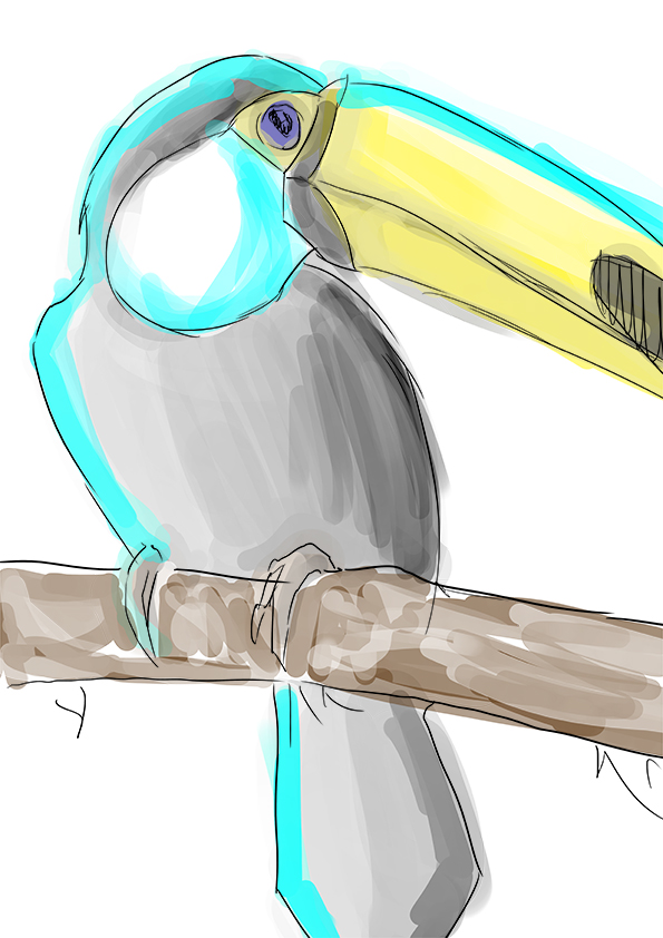 595x842 Toucan Sketch By Starphaser - Toucan Sketch