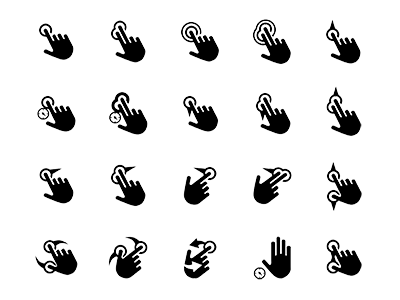 400x300 Touch Gesture Icons Sketch Freebie - Touch Sketch