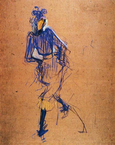 477x600 Jane Avril Dancing, C.1891 - Toulouse Lautrec Sketches