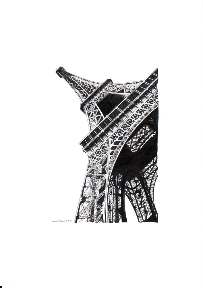 707x1000 Gallery Of Tiny (Yet Incredibly Detailed) Sketches Of The Eiffel - Tour Eiffel Sketch