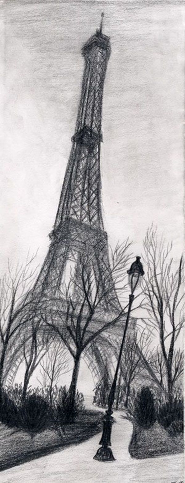 Tour Eiffel Sketch At Paintingvalleycom Explore