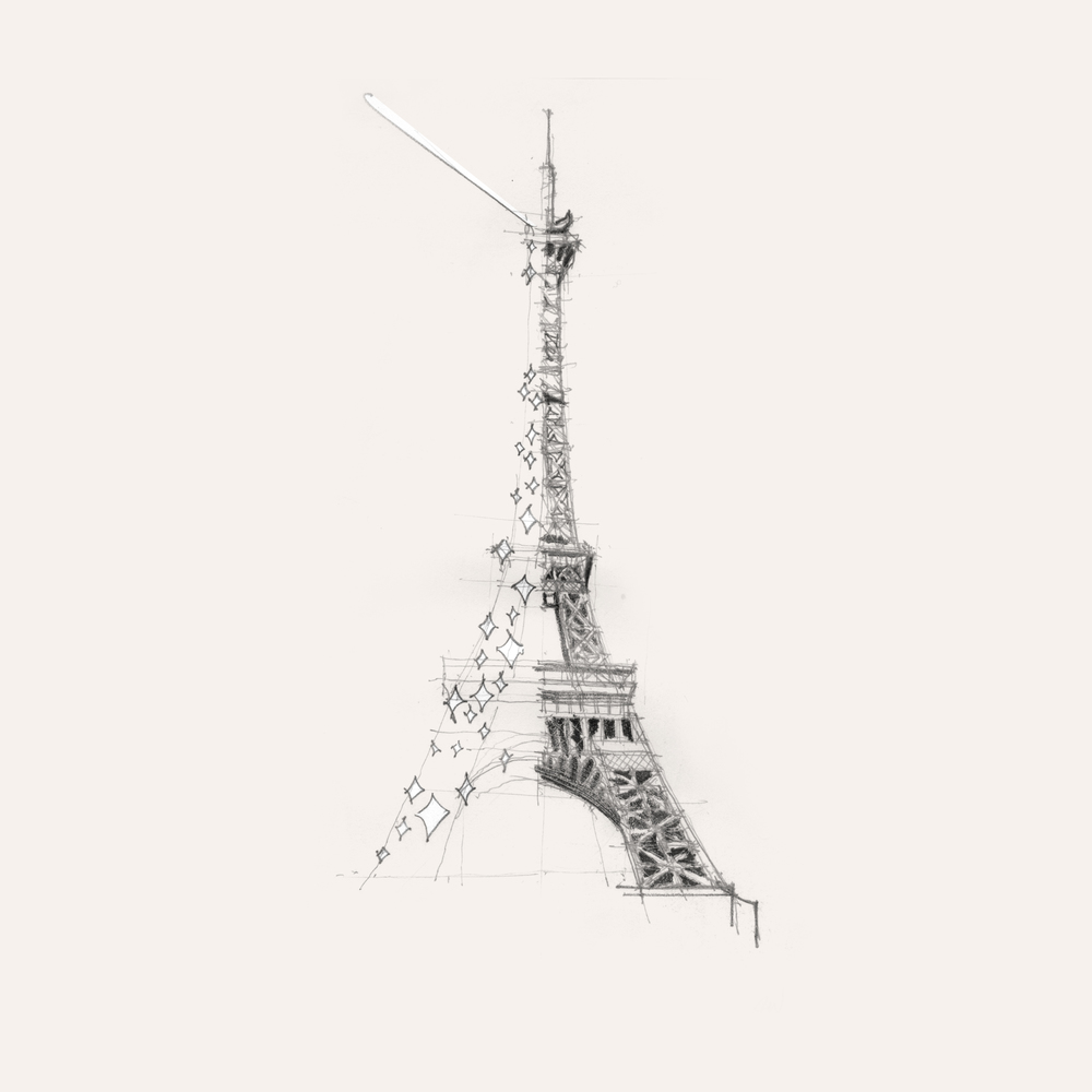 1000x1000 Sketches Gallery Jonathan Wilkinson - Tour Eiffel Sketch