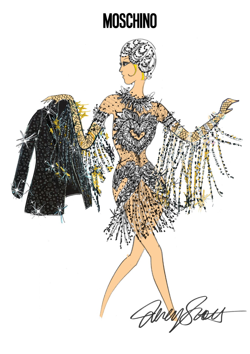 1024x1448 Rebel Heart Tour Costume Designs - Tour Sketch