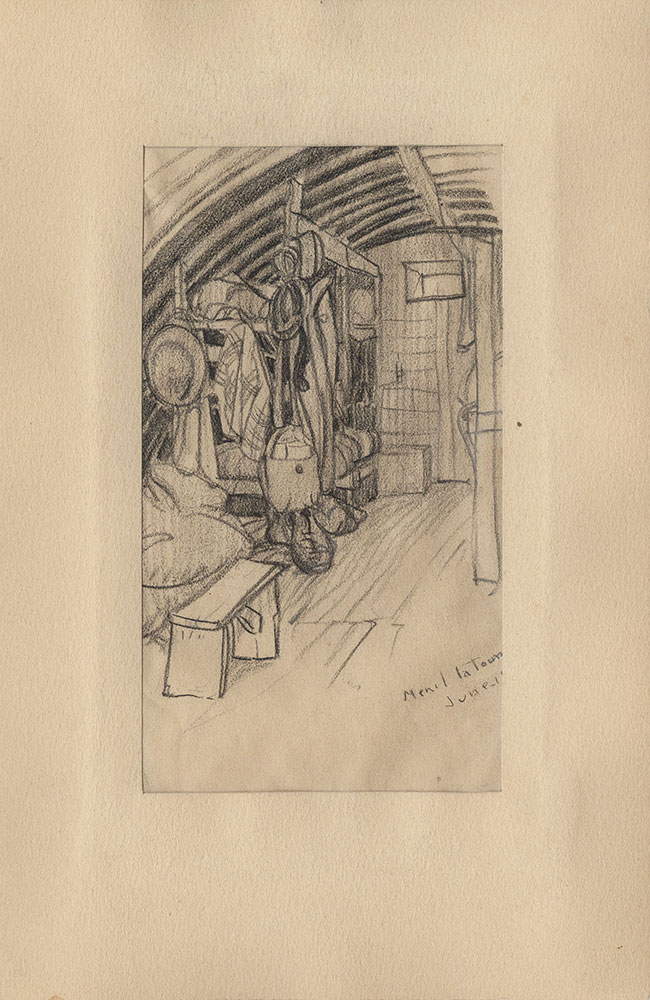 650x1000 Sketch Of Barracks In Menil La Tour - Tour Sketch
