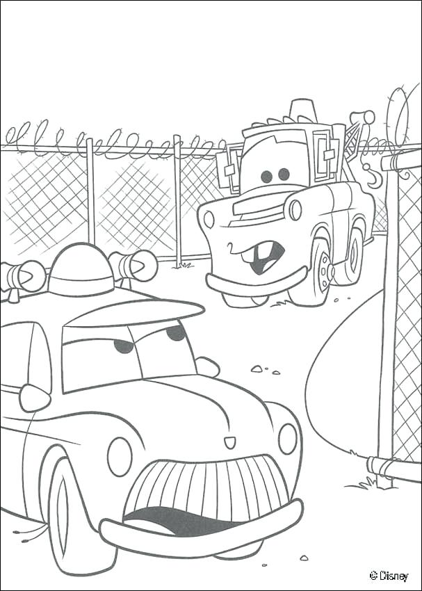 607x850 Mater Coloring Pages Coloring Pages Cars Coloring Pages Incredible - Tow Mater Sketch
