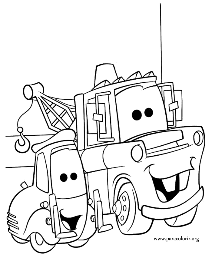 700x852 Tow Mater Coloring Pages 2765983 - Tow Mater Sketch