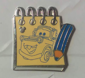 300x275 Disney Pin 99885 Hidden Mickey Series Character Sketch Pads Tow - Tow Mater Sketch