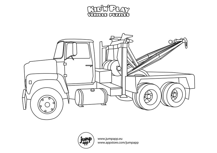 900x636 Download Tow Truck Coloring - Tow Truck Sketch