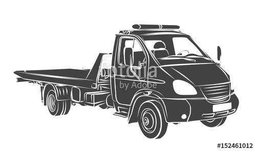 500x295 Sketch Tow Truck. Stock Image And Royalty Free Vector Files On - Tow Truck Sketch