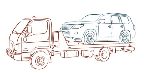 472x240 Tow Truck Photos, Royalty Free Images, Graphics, Vectors Amp Videos - Tow Truck Sketch