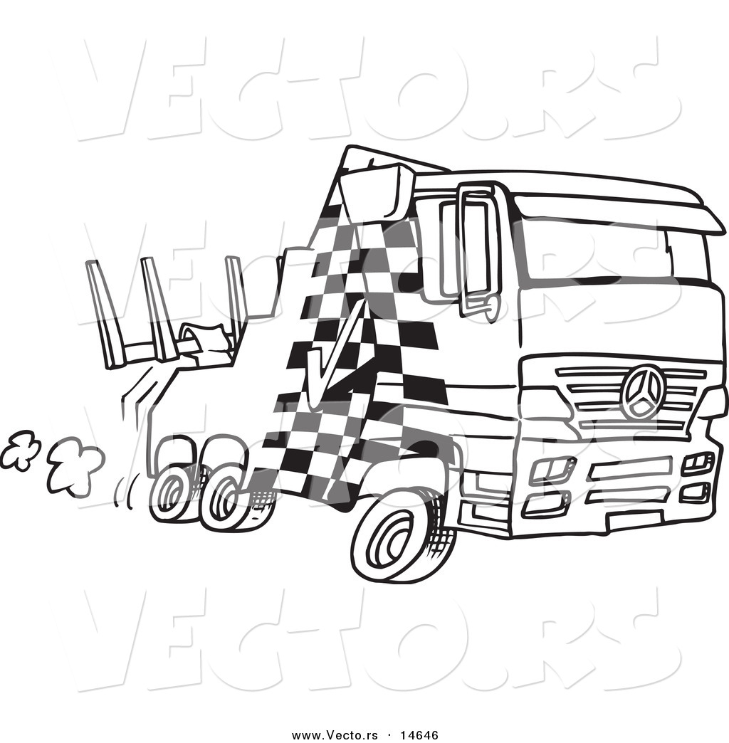 1024x1044 Vector Of A Cartoon Fast Tow Truck Coloring - Tow Truck Sketch