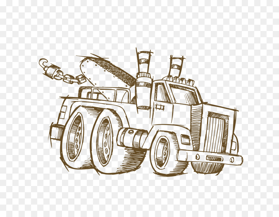 900x700 Car Tow Truck Royalty Free Clip Art - Tow Truck Sketch