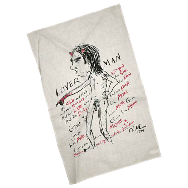 600x600 Loverman Tea Towel Store Home Nick Cave Official Uk Store - Towel Sketch