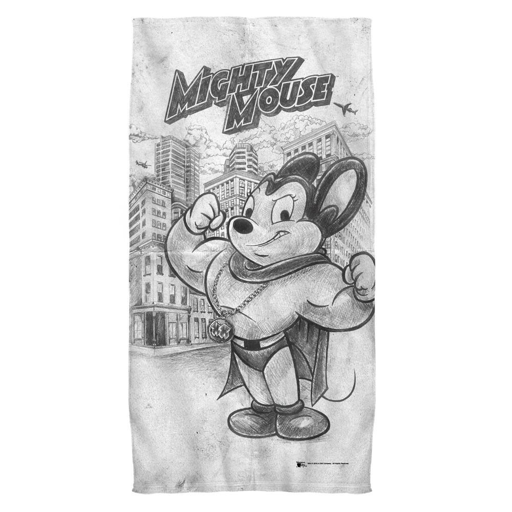 1000x1000 Mighty Mouse Sketch Bath Towel - Towel Sketch