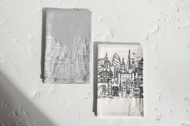 640x426 Sketch London Double Tea Towel Pack Tower Bridge Shop - Towel Sketch