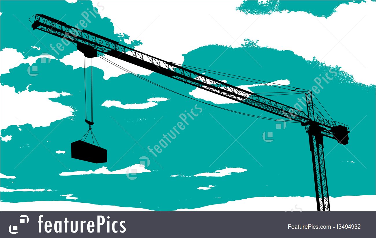 1300x823 Tower Crane Sketch Illustration - Tower Crane Sketch