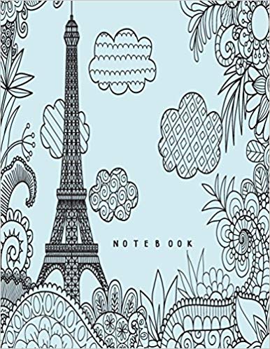 386x499 Notebook Eiffel Tower In London On Blue Cover And Dot Graph Line - Tower Of London Sketch