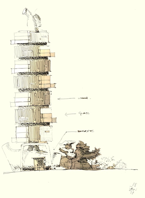 469x640 Sketch Tower 3 2004 10 28 - Tower Sketch