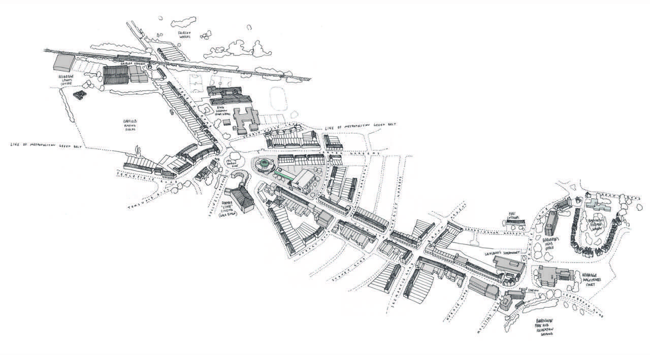 1280x700 Gallery Of Barkingside Town Centre Dk Cm - Town Sketch