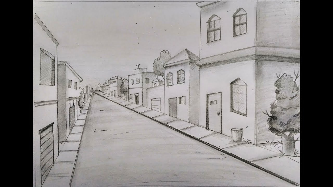 1280x720 How To Draw A Town Scenescenery For Kidsstep By Step - Town Sketch